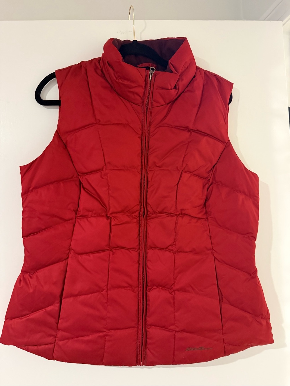 Eddie Bauer Red Quilted Puffer Vest